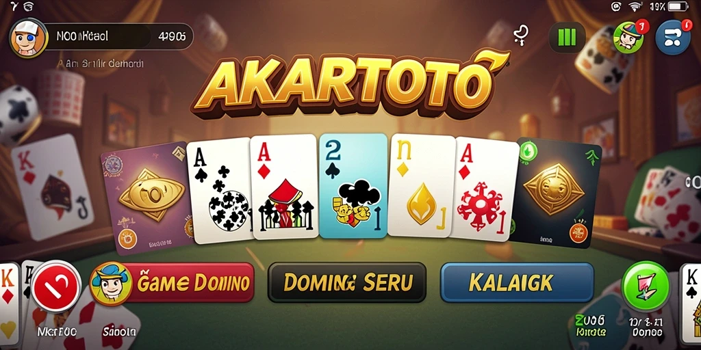 Tampilan gameplay seru dari game Domino AKARTOTO.