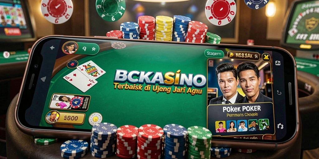 Tampilan gameplay seru BCKASINO dengan pemain aktif dan meja poker.