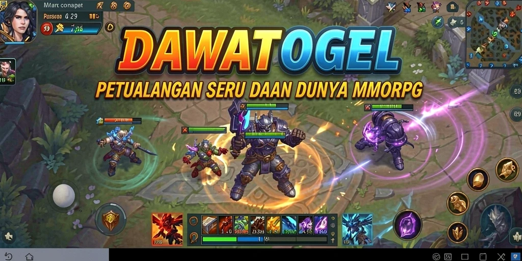 Tampilan gameplay DAWATOGEL yang epik dan mengasyikkan.