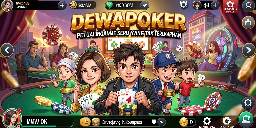 Tampilan dinamis gameplay DEWAPOKER dengan karakter Anime yang menarik.