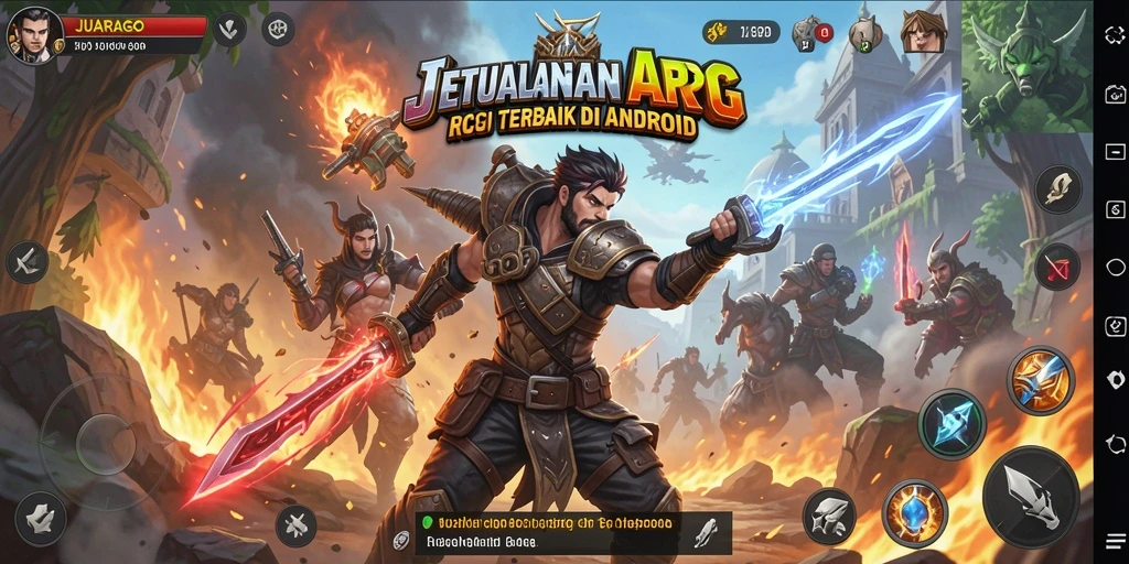Tampilan gameplay JUARAGO yang penuh aksi dan petualangan seru.