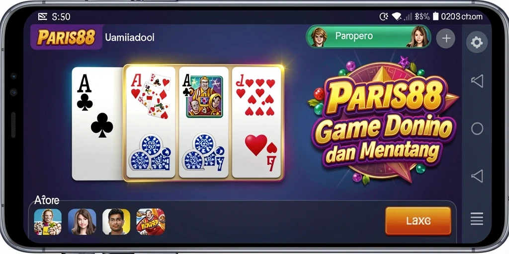 Tampilan seru gameplay Domino PARIS88 yang mengasyikkan.