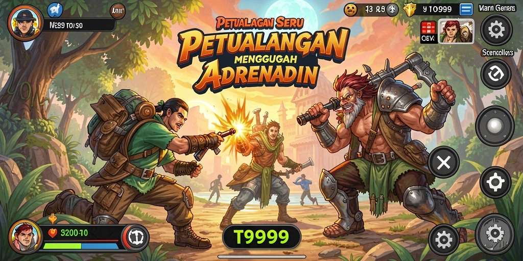 Gameplay T9999 yang penuh petualangan dan tantangan.